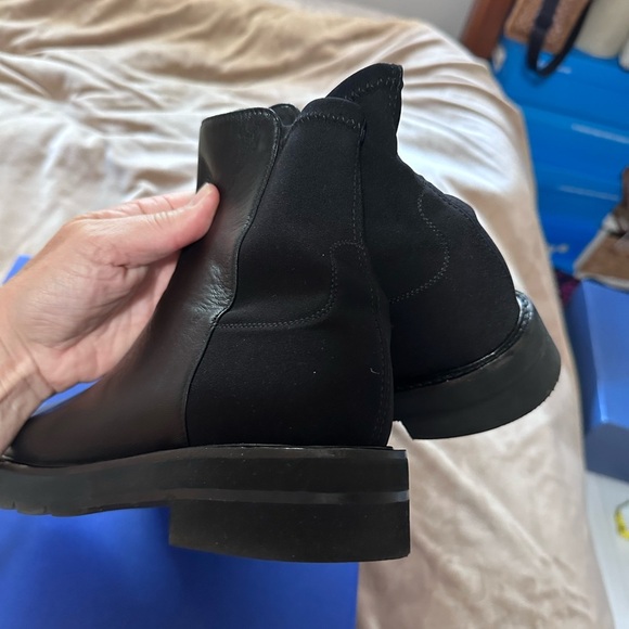 Stuart Weitzman 5050 Lift Bootie Black Leather Boots 7.5 NIB - Picture 3 of 6